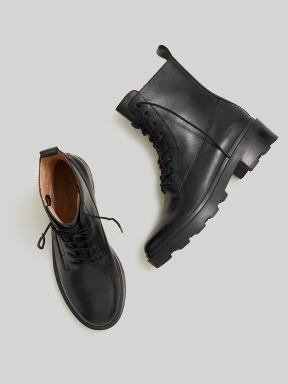 MADEWELL | The Shelton Lace-Up Boot (Black)